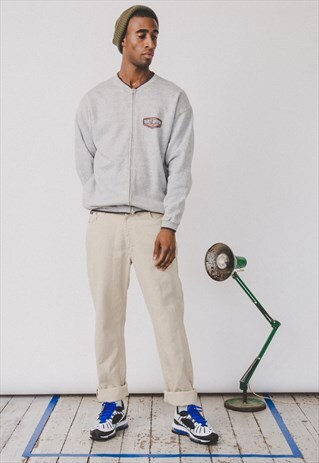 VINTAGE HARLEY DAVIDSON SWEATSHIRT IN GREY WITH LARGE LOGO