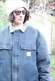 VINTAGE 1990S CARHARTT OVERSIZED WASHED BLACK JACKET