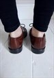 VINTAGE 80'S BROWN LEATHER STYLE BROGUES 
