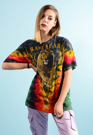 VINTAGE TIE DYE PRINT TEE SHIRT