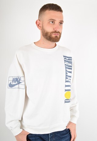 NIKE TENNIS SWEATSHIRT BOLLETTIERI 90'S MADE IN ITALY 2263