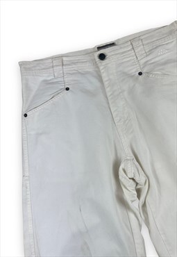 No Fear Vintage Y2K White baggy shorts Button and zip fly