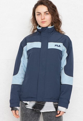 VINTAGE NAVY FILA JACKET COAT