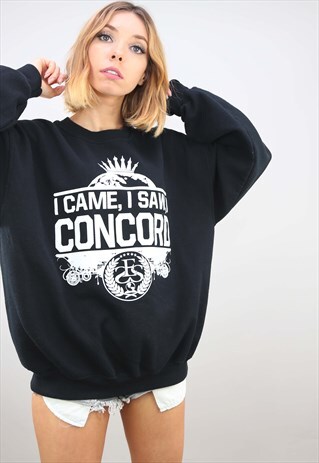RETRO OVERSIZED BLACK CONCORD SWEATSHIRT