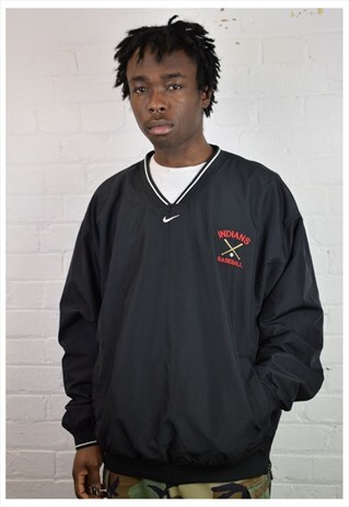 VINTAGE 90'S NIKE NYLON BASEBALL PULLOVER JACKET