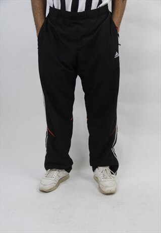VINTAGE ADIDAS BLACK TRACKSUIT BOTTOMS