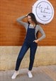 NAVY BLUE SLIM FIT LONG DUNGAREES