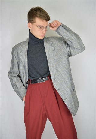 VINTAGE GREY CLASSIC RAVE SUIT BLAZER