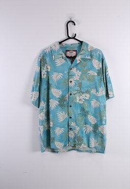 Vintage 90s Hawaiian Print Shirt. Unisex. Festival/ Rave.Y2K