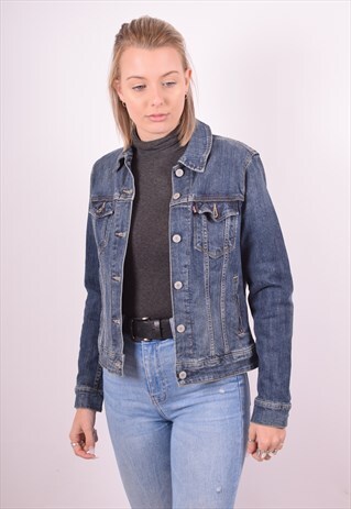 LEVI'S WOMENS VINTAGE DENIM JACKET MEDIUM BLUE 90S