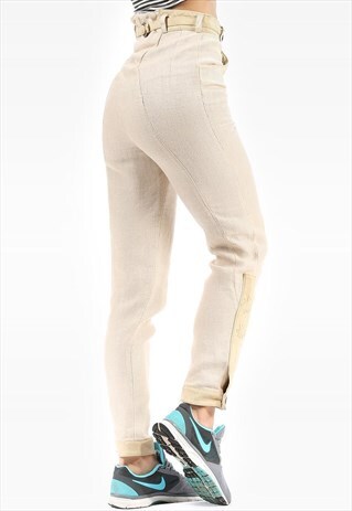 LINEN SUEDE TAPERED TROUSERS STEAMPUNK