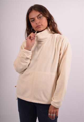 VINTAGE ADIDAS FLEECE JUMPER BEIGE