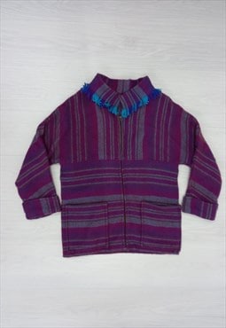 1980's Vintage Dartmaid Garment Cardigan Purple