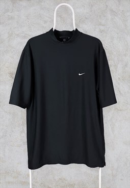 Vintage Nike Golf Black T-Shirt Turtle High Neck Large