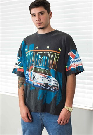 VINTAGE NASCAR T-SHIRT LOGO 90S XL 12.4