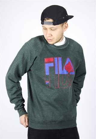 80S VINTAGE MENS FILA OLYMPIC FIRE SWEATSHIRT CREW NECK