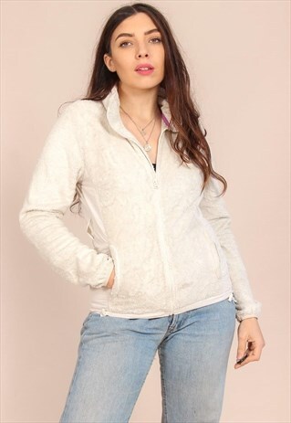 VINTAGE 90S FLEECE JACKET IN CREAM