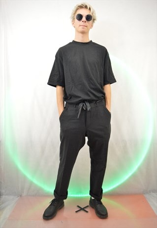 VINTAGE STRAIGHT BLACK TROUSERS