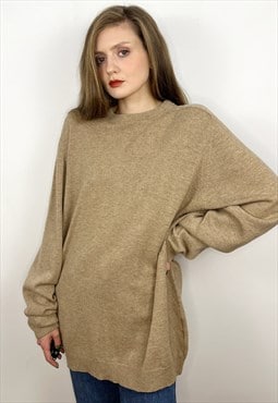 Vintage CELIO Wool Sweater,Oversized Beige Lambswool Sweater