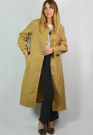 VINTAGE 90S LONG CAMEL MAC / TRENCH DUSTER COAT