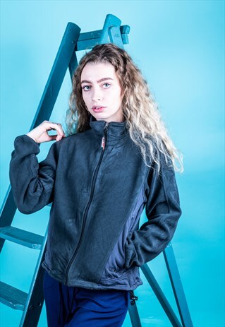 VINTAGE FLEECE IN GREY WITH A ZIP