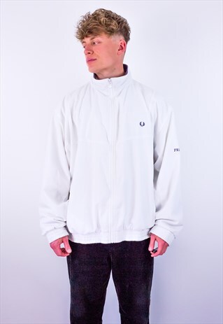 VINTAGE FRED PERRY JACKET IN WHITE