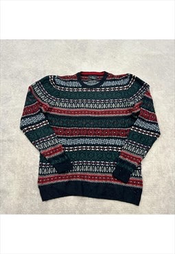 Abstract knitted jumper Men's L