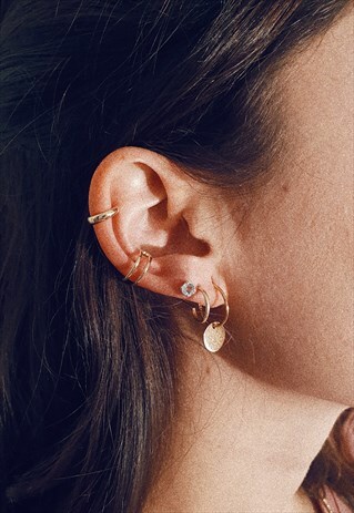 DOUBLE EAR CUFFS - GOLD VERMEIL