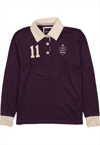 Townend 90's Long Sleeves Rugby Quater Button Polo Shirt Med