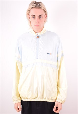 ELLESSE MENS VINTAGE PULLOVER TRACKSUIT TOP MEDIUM 90S