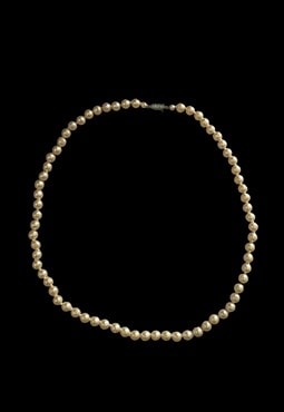 50's/60's Champagne Coloured Vintage Cream Pearl Necklace