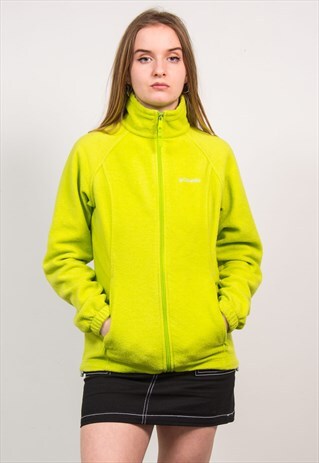 COLUMBIA VINTAGE 90'S LIME GREEN FLEECE JACKET