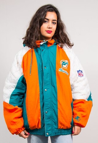 90'S VINTAGE STARTER NFL MIAMI DOLPHINS COAT JACKET