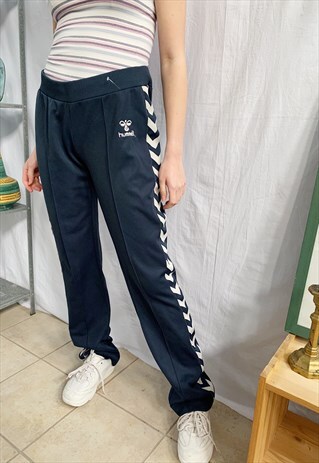 VINTAGE 90S HUMMEL SPORTS TRACKSUIT TROUSERS JOGGERS PANTS