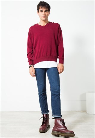 ON SALE VINTAGE 80S TOMMY HILFIGER KNITWEAR JUMPER / S0218