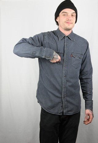 PINSTRIPE DENIM SHIRT