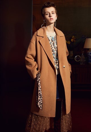 LEOPARD-PRINT LONG COAT
