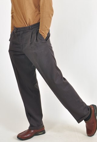 VINTAGE 90'S TROUSERS IN MAROON