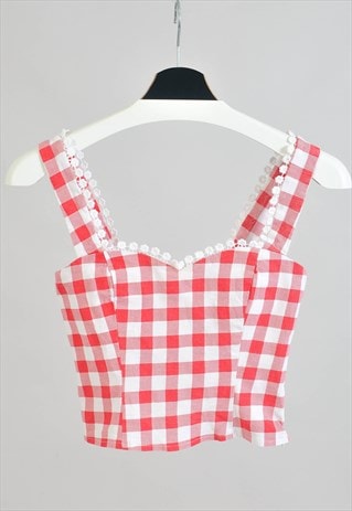 VINTAGE 00S PLAID CORSET 