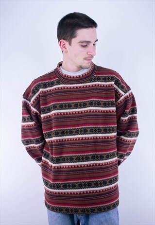 VINTAGE CRAZY FLEECE QUALITY AZTEC DESIGN SWEATSHIRT