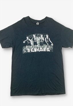 Vintage Seniors Basketball Graphic T-Shirt Black L BV19255