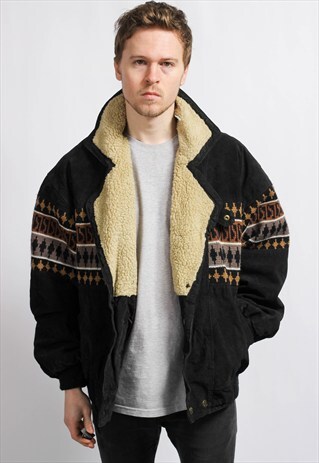VINTAGE AZTEC SHERPA JACKET