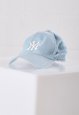 Vintage New Era Yankees Cap Blue MLB Summer Baseball Hat