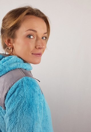 VINTAGE THE NORTH FACE FULL ZIPPED FLUFFY TEDDY BEAR FLEECE