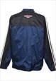 VINTAGE ADIDAS NAVY & BLACK CONTRAST NYLON JACKET - L