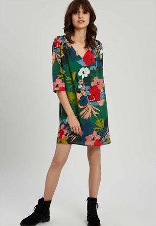 MISS MOLLIE FLORAL SHIFT DRESS