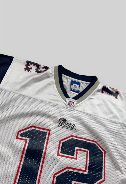 Reebok, Shirts & Tops, New England Patriots White Tom Brady Jersey