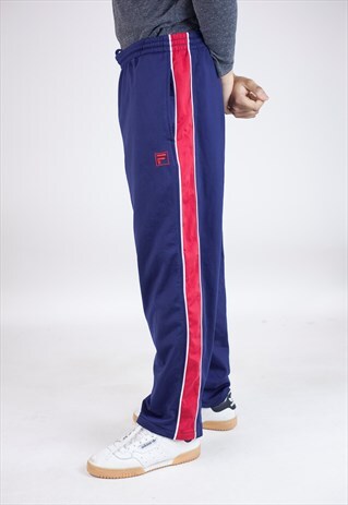 VINTAGE 90S FILA BLUE/RED TRACKSUIT BOTTOMS