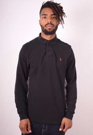 POLO RALPH LAUREN MENS VINTAGE RUGBY POLO SHIRT 90S