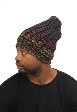 VINTAGE CABLE KNIT BEANIE HAT